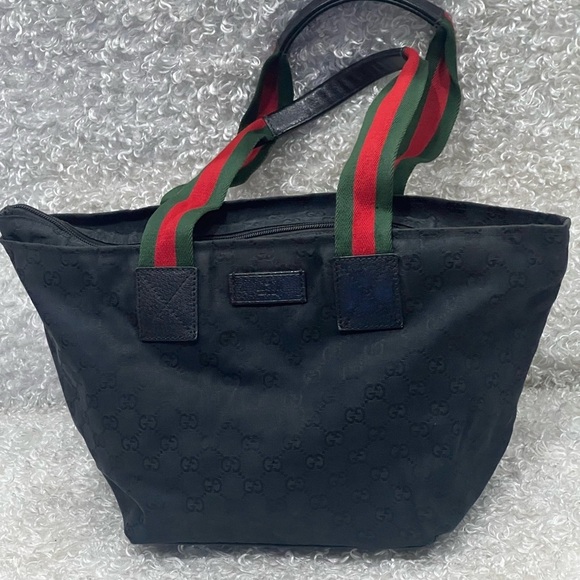 Gucci GG Canvas Web Handle Tote Bag - Picture 1 of 16